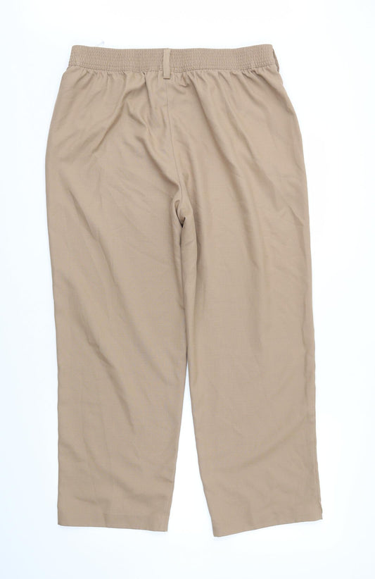 prewrn Womens Brown Trousers Size 18 L24 in