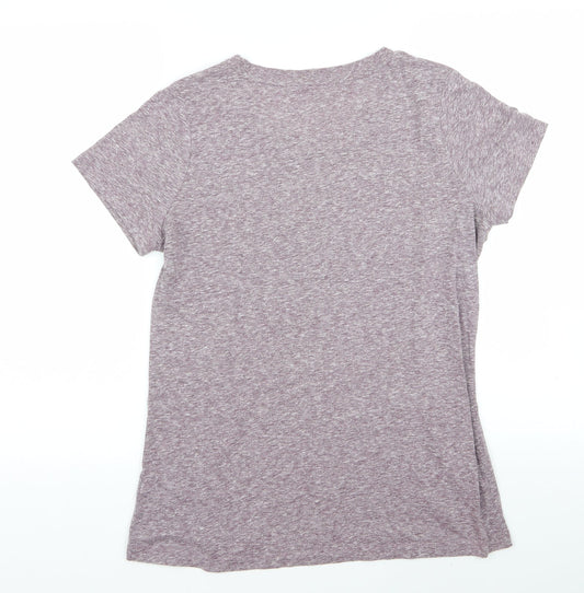 Mossimo Womens Purple Basic T-Shirt Size L