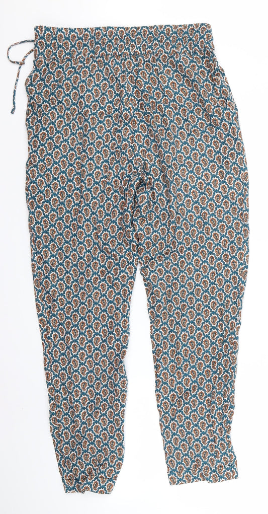 missimo Womens Blue Paisley Trousers Size 40 L27 in