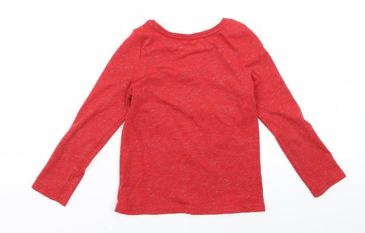Nutmeg Girls Red Basic T-Shirt Size 9 Years