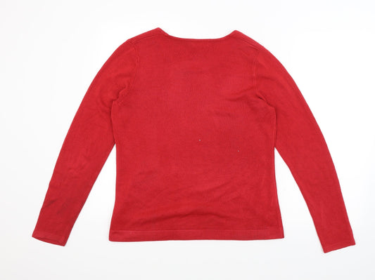 Papaya Classic Womens Red Pullover Jumper Size 14