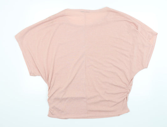 Papaval Womens Pink Basic Blouse Size 6