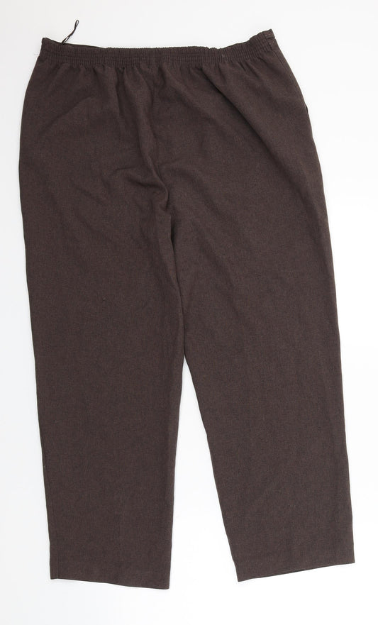 BM Collection Womens Brown Trousers Size 16 L25 in