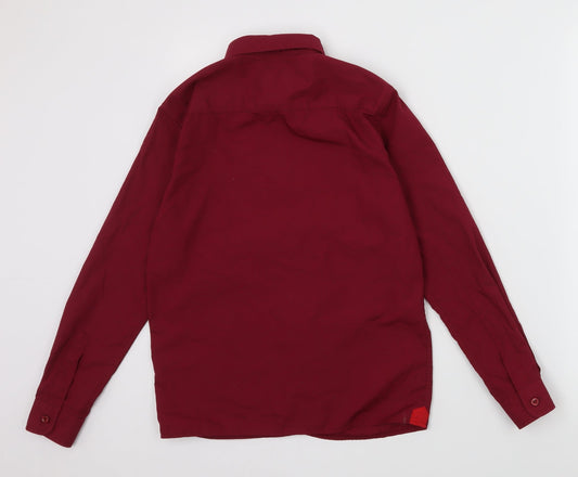 NYC GB Boys Red Basic Button-Up Size 12 Years