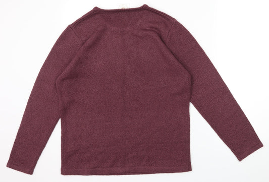 Nightingales Mens Purple Pullover Jumper Size S