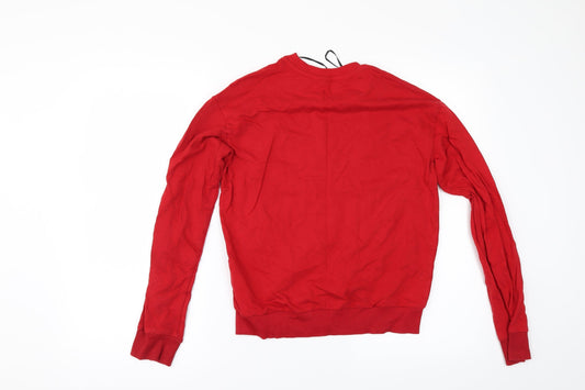 Divided by H&M` Womens Red Pullover Sweatshirt Size XS - DEAR SANTA DEFINE GOOD