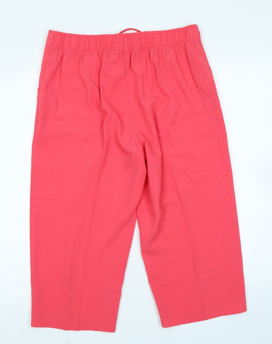 Papaya Womens Pink Capri Trousers Size 12