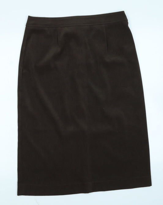 Essentials Womens Green Straight & Pencil Skirt Size 32 in