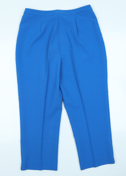 AMARANTO Womens Blue Trousers Size 14 L22 in