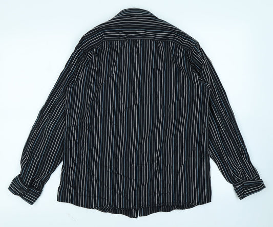 Matalan Boys Black Striped Basic Button-Up Size 12-13 Years