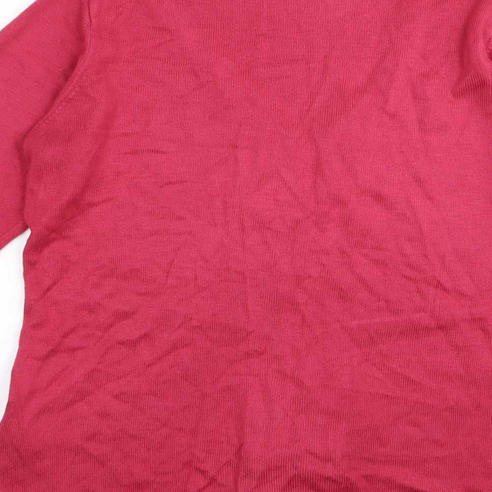 Per Una Womens Pink Basic T-Shirt Size 10