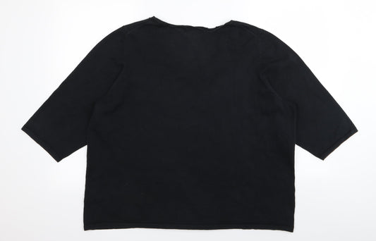 First Issue Womens Black Basic T-Shirt Size M
