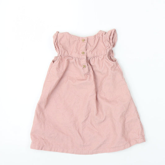 H&M Girls Pink Corduroy A-Line Size 6-9 Months