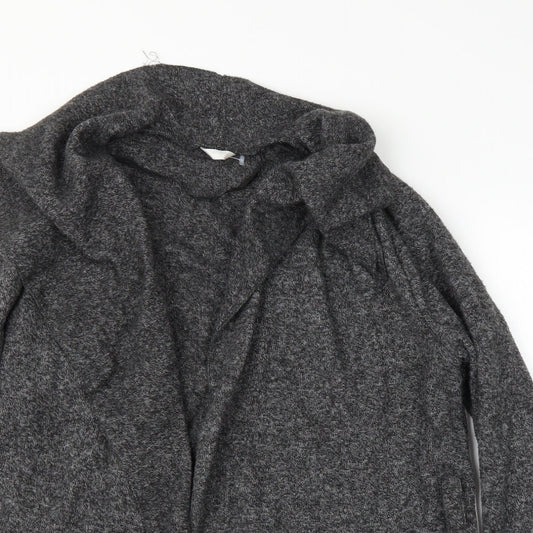 Preworn Womens Grey Cardigan Jumper Size L - Belt included