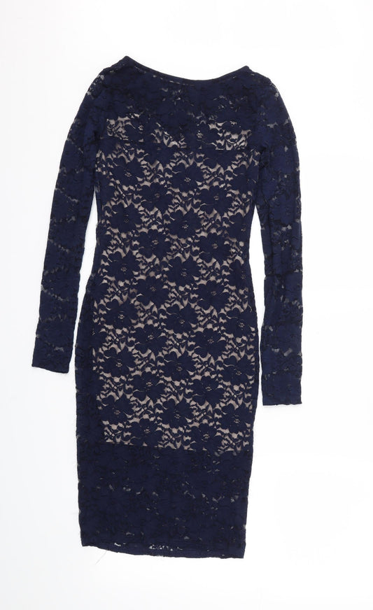 Club L Womens Blue A-Line Size 6