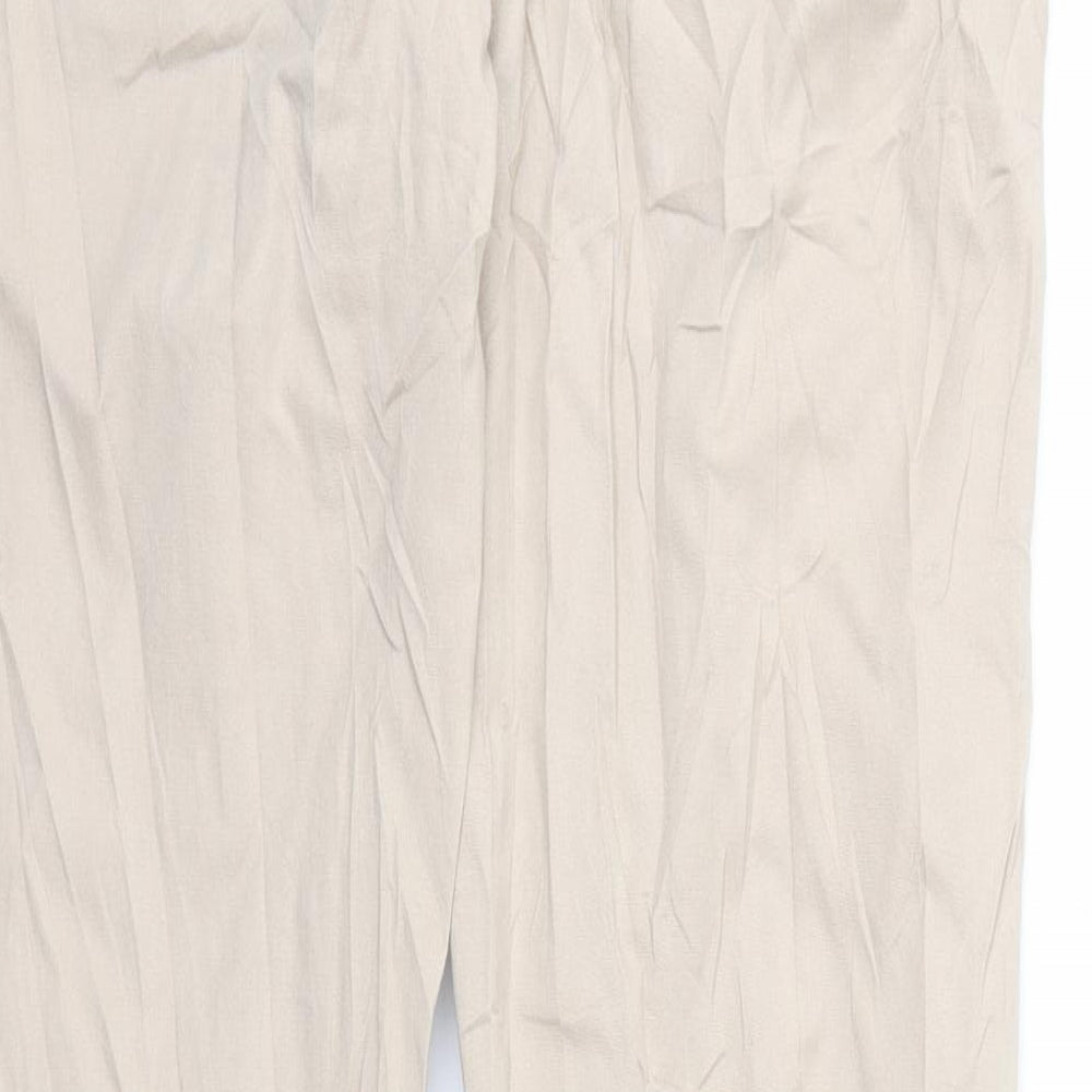 Wearhouse Womens Beige Trousers Size 10 L29 in