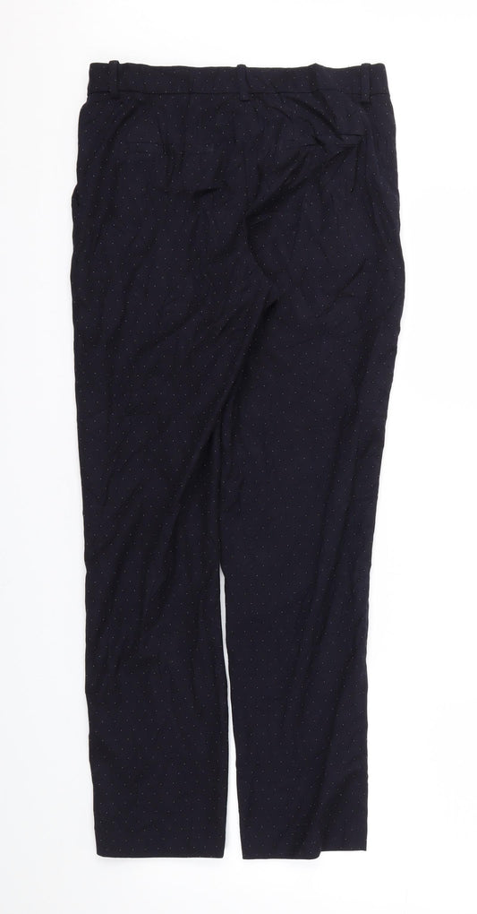 Monoprix Femme Womens Blue Polka Dot Trousers Size 8 L26 in