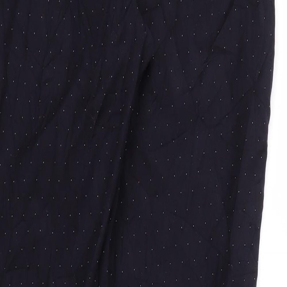 Monoprix Femme Womens Blue Polka Dot Trousers Size 8 L26 in