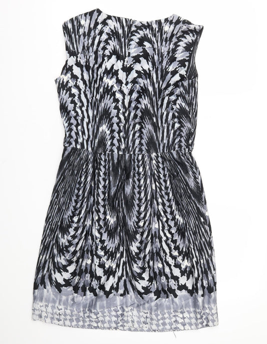 Dorothy Perkins Womens Black Argyle/Diamond A-Line Size 12