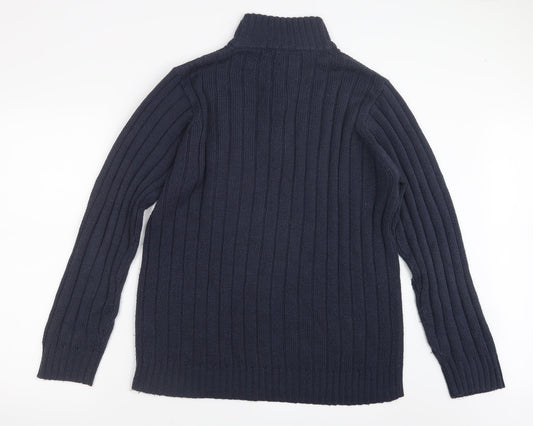 MALDINI Mens Blue Knit Pullover Sweatshirt Size L