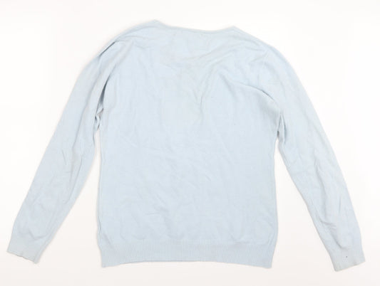 Rude Womens Blue Knit Pullover Jumper Size M
