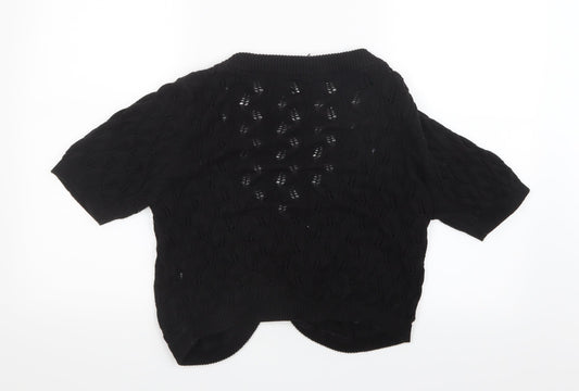 Estelle Womens Black Knit Cardigan Jumper Size L