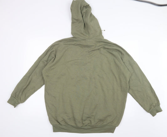 Monki Mens Green Pullover Hoodie Size S