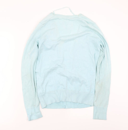 EC Womens Blue Cardigan Jumper Size S