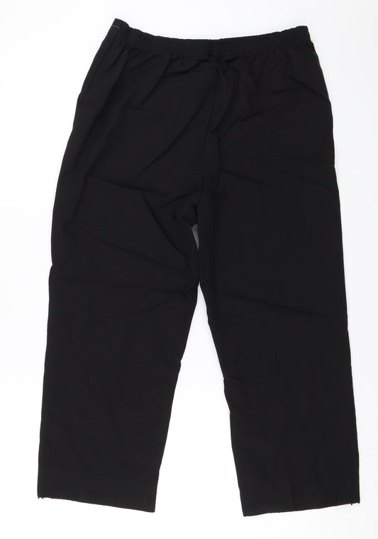 Bm Collection Womens Black Cropped Trousers Size 10 L23 in