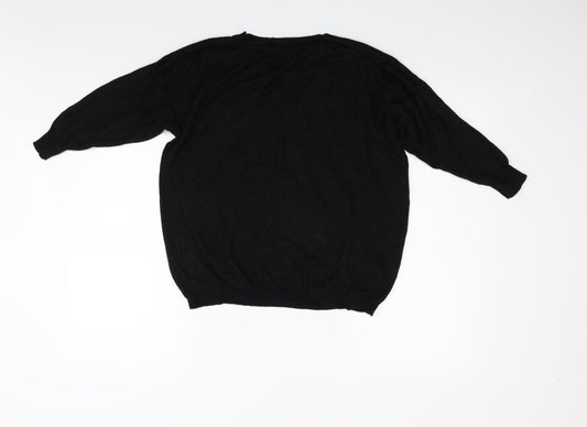 Mango Womens Black Pullover Jumper Size S