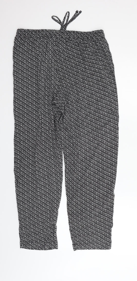 ble Womens Blue Geometric Trousers Size 12 L25 in