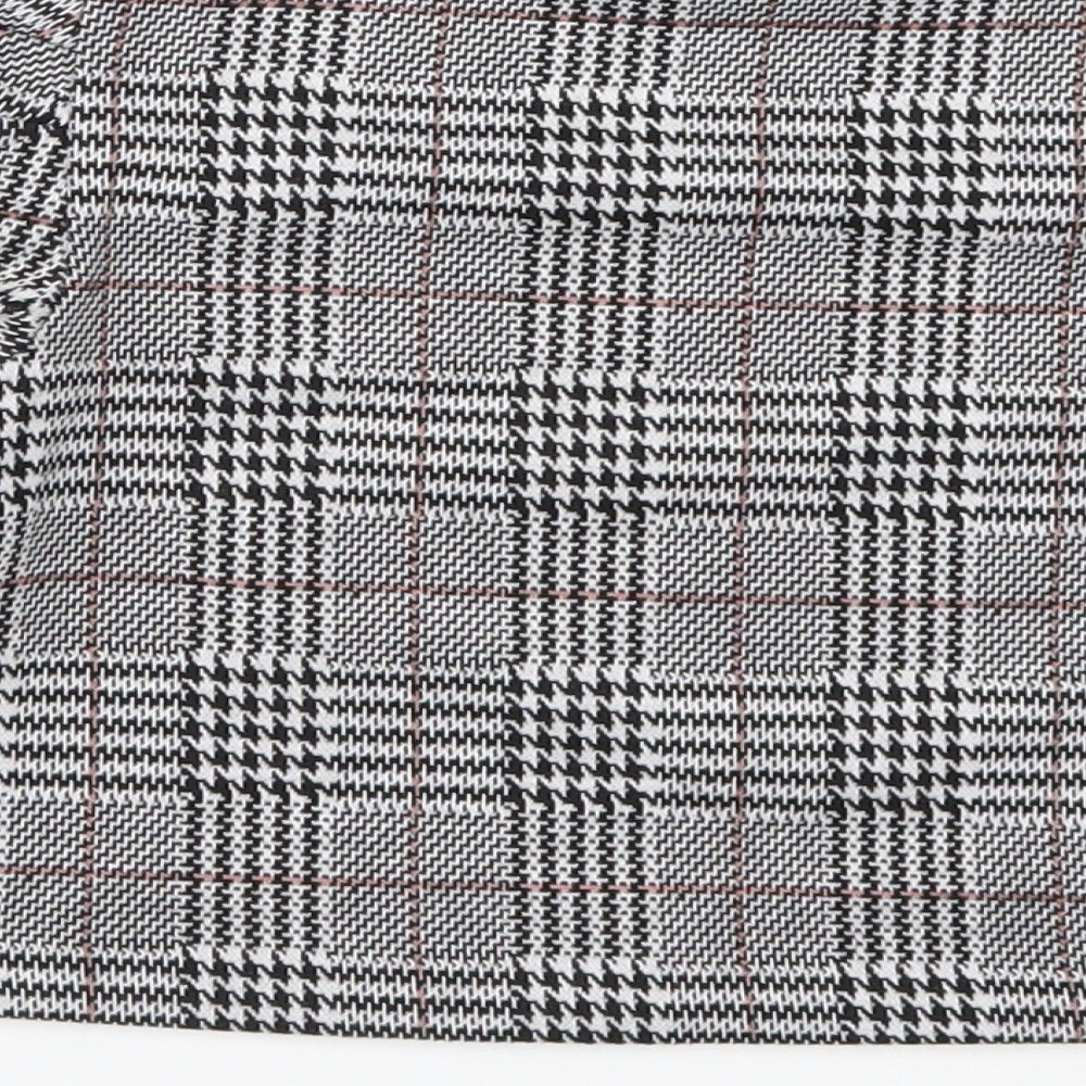 Matalan Girls Grey Houndstooth Basic T-Shirt Size 8 Years