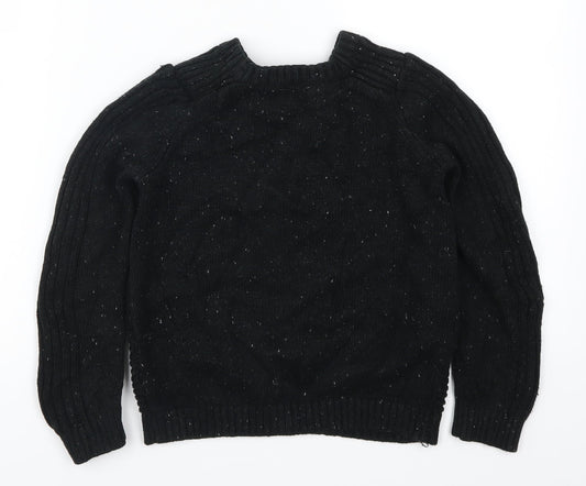 George Boys Black Pullover Jumper Size 6-7 Years