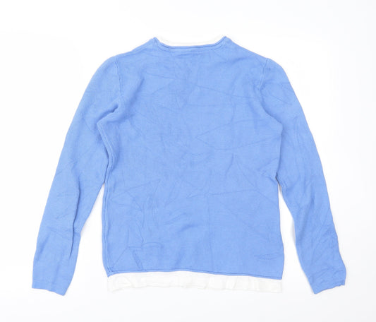 Pull&Bear Womens Blue Pullover Jumper Size XS