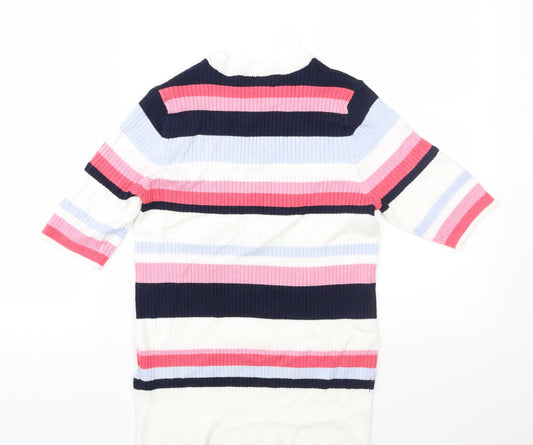 Marks and Spencer Womens Multicoloured Striped Pullover Jumper Size 12
