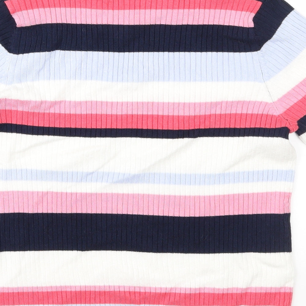 Marks and Spencer Womens Multicoloured Striped Pullover Jumper Size 12