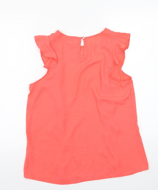 Papaya Womens Orange Basic Blouse Size 16