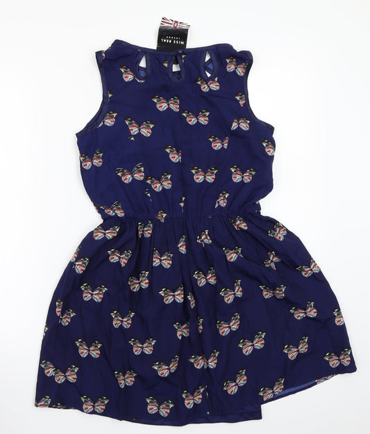 Miss real Womens Blue A-Line Size 10