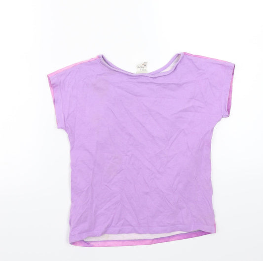 Emoji Girls Purple Basic T-Shirt Size 7-8 Years