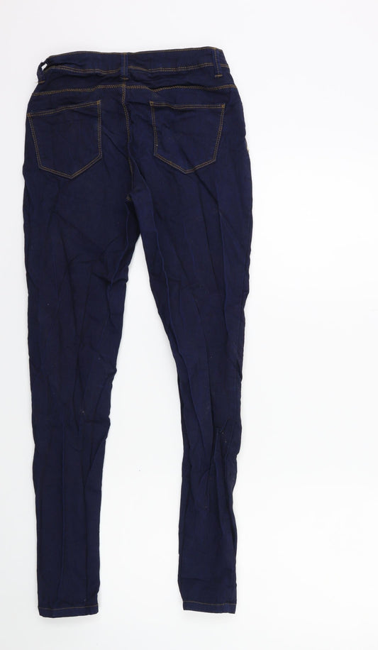 Denim & Co. Womens Blue Denim Skinny Jeans Size 8 L28 in