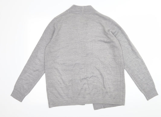 Papaya Womens Grey Cardigan Jumper Size 12