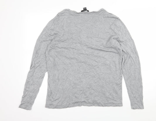 ESMARA Womens Grey Knit Cardigan Jumper Size 18