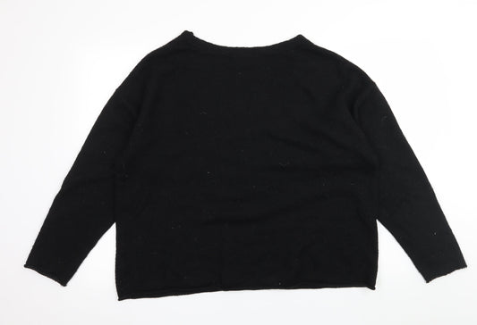 H&M Womens Black Knit Pullover Jumper Size M