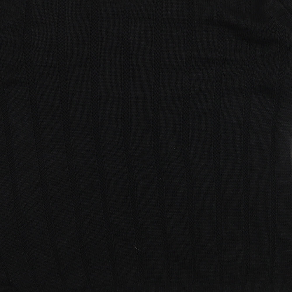 PRETTYLITTLETHING Womens Black Knit Pullover Jumper Size M