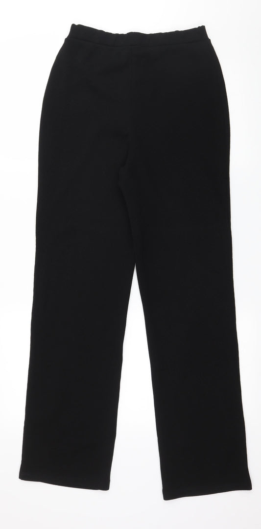 PRETTYLITTLETHING Womens Black Trousers Size 14 L29 in
