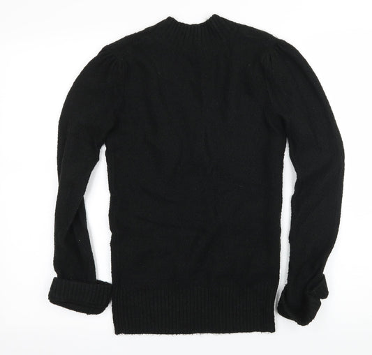 Topshop Womens Black Knit Pullover Jumper Size 8
