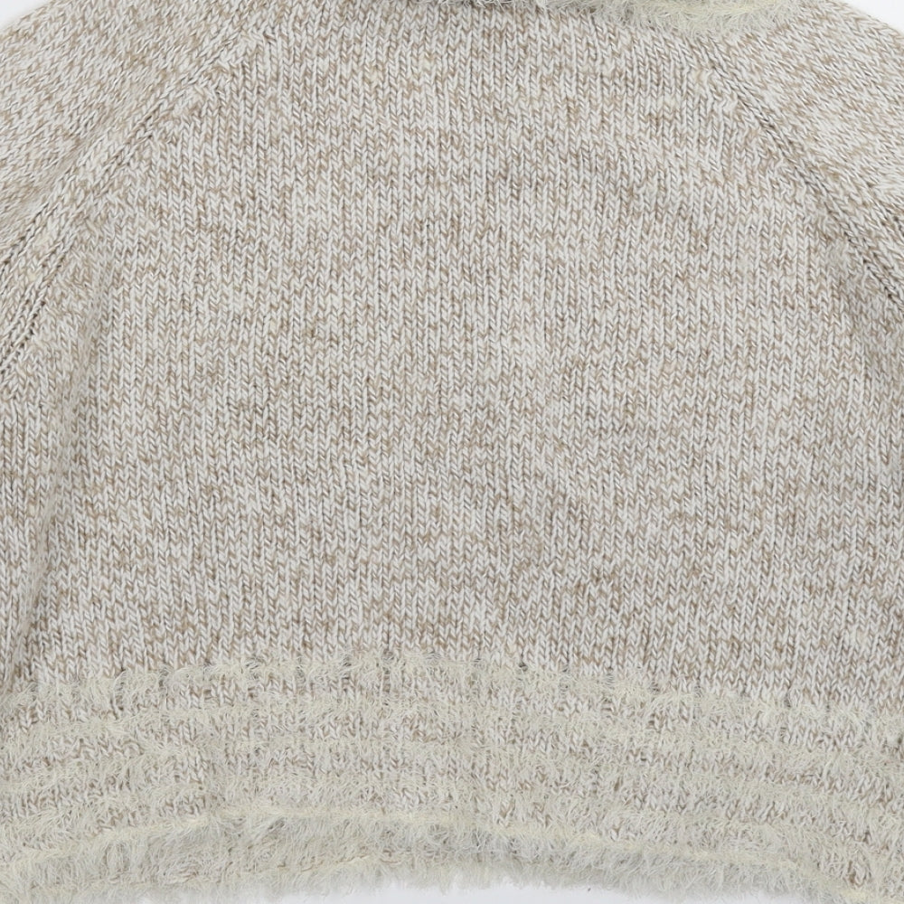 TUZZI Womens Beige Knit Pullover Jumper Size L