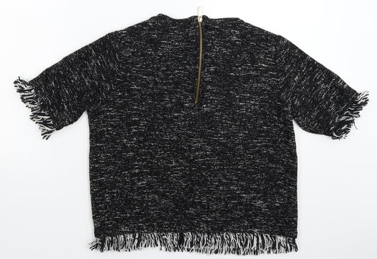 River Island Womens Black Knit Pullover Jumper Size 10