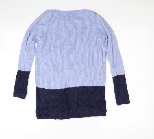 M&Co Womens Blue Knit Pullover Jumper Size 10