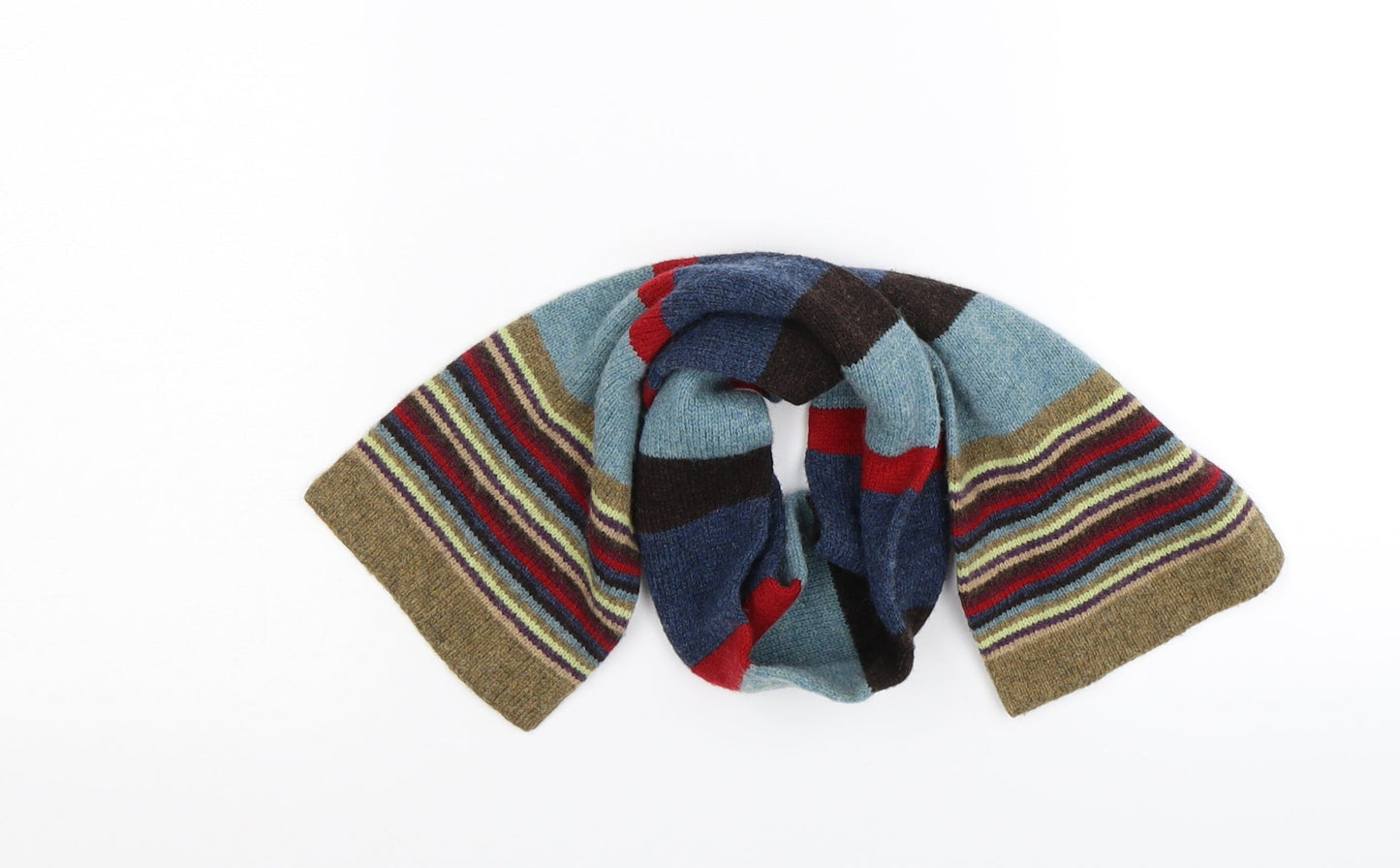 Preworn Boys Multicoloured Striped Scarf Size Regular